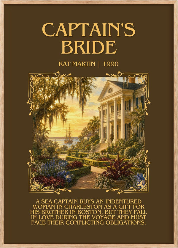 Captain's bride Minimalist Book Poster by Kat Martin