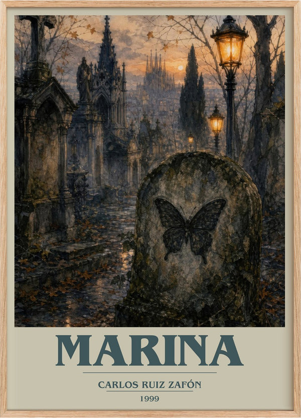 Marina Book Cover Poster by Carlos Ruiz Zafón