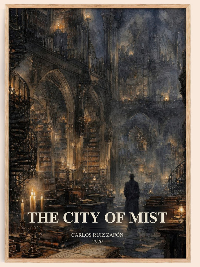 The City Of Mist Book Watercolour Illustration by Carlos Ruiz Zafón