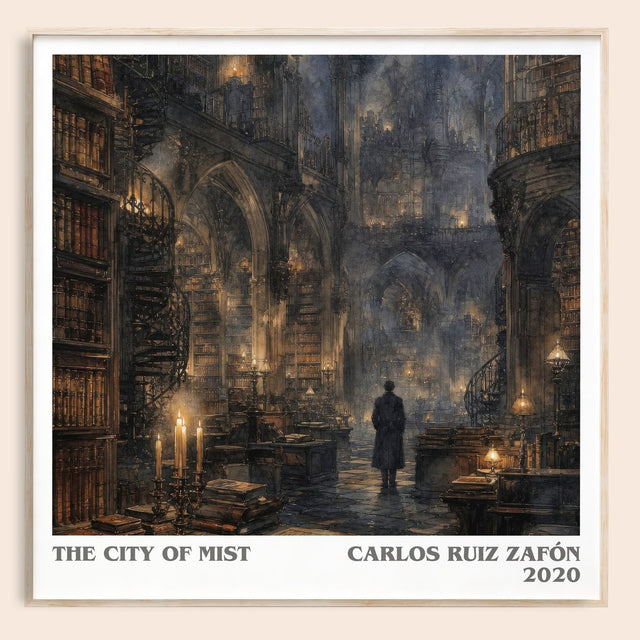 The City Of Mist Literary Art Print by Carlos Ruiz Zafón