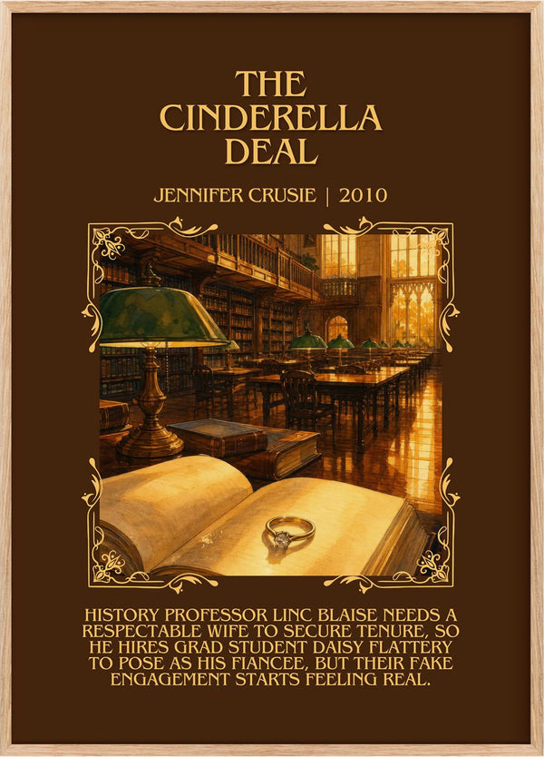 The Cinderella Deal Minimalist Book Poster by Jennifer Crusie