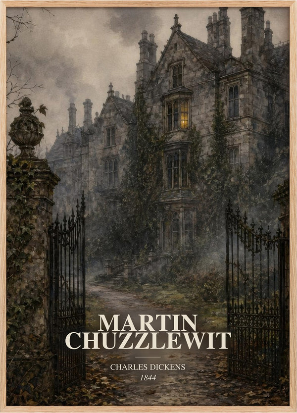 Martin Chuzzlewit Book Watercolour Illustration by Charles Dickens