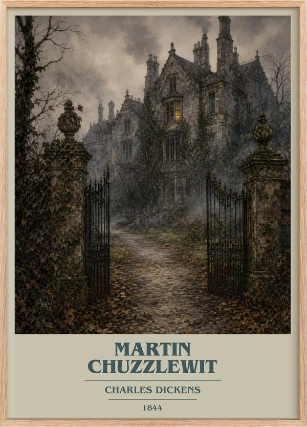 Martin Chuzzlewit Book Cover Poster by Charles Dickens