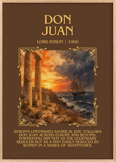 Don Juan Minimalist Book Poster by Lord Byron