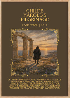 Childe Harold's pilgrimage Minimalist Book Poster by Lord Byron