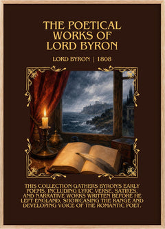 The poetical works of Lord Byron Minimalist Book Poster by Lord Byron