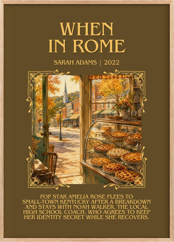 When in Rome Minimalist Book Poster by Sarah Adams
