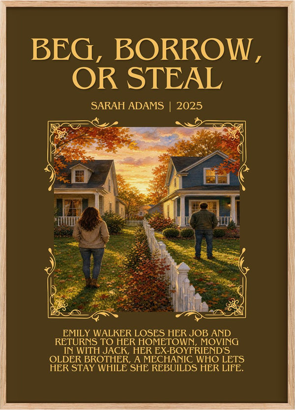 Beg, Borrow, or Steal Minimalist Book Poster by Sarah Adams