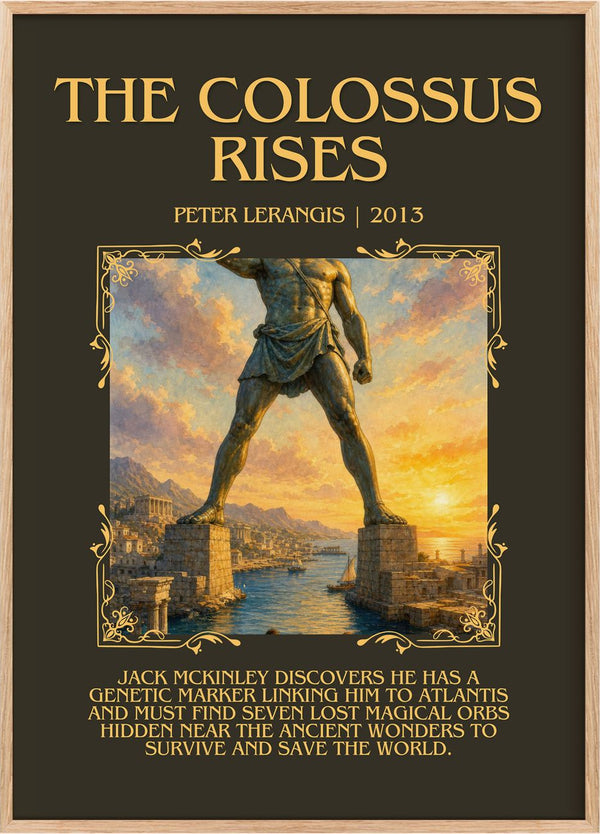 The colossus rises Minimalist Book Poster by Peter Lerangis