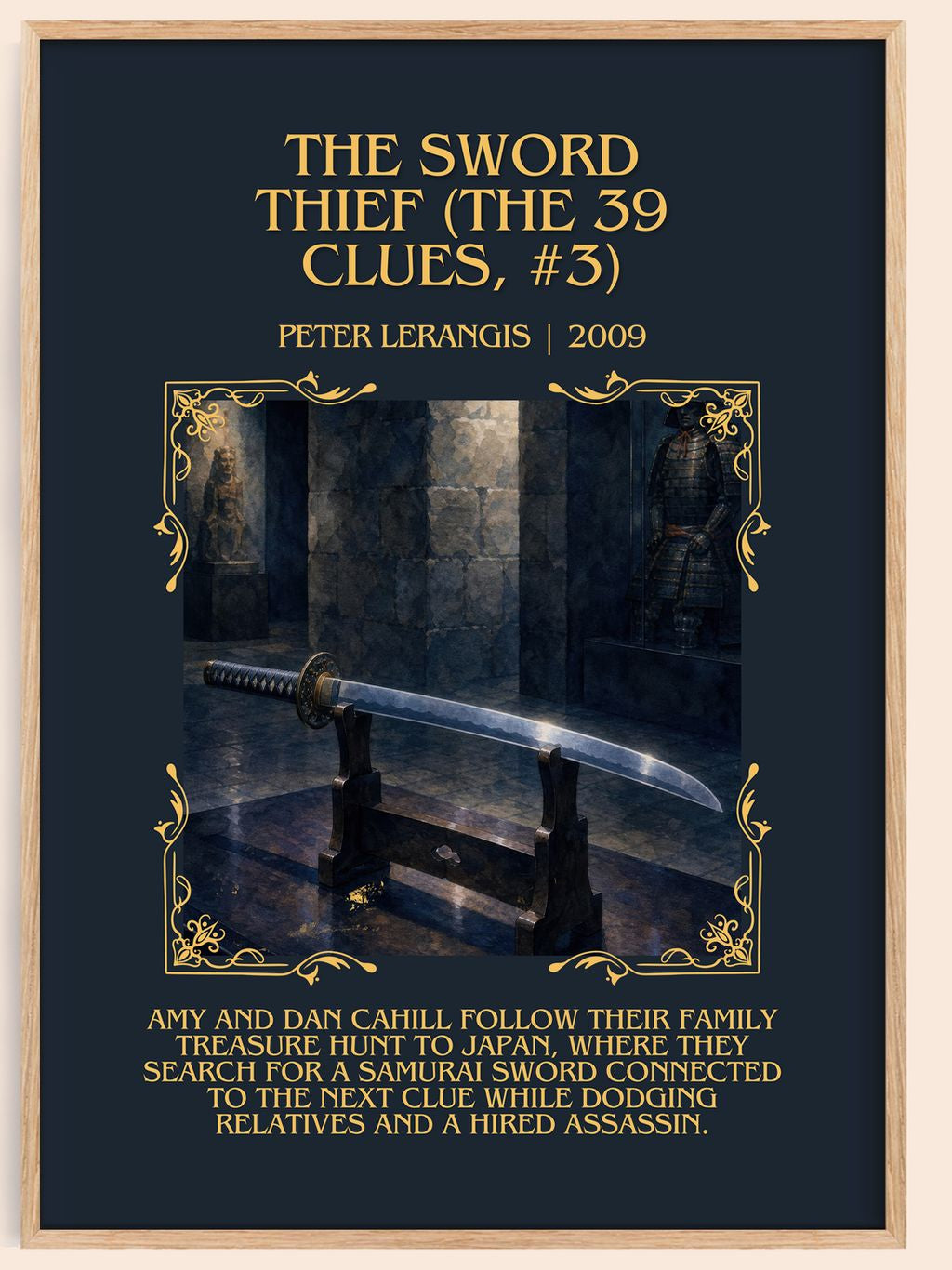 Sword Thief (The 39 Clues, #3) Minimalist Book Poster by P. Lerangis – book poster