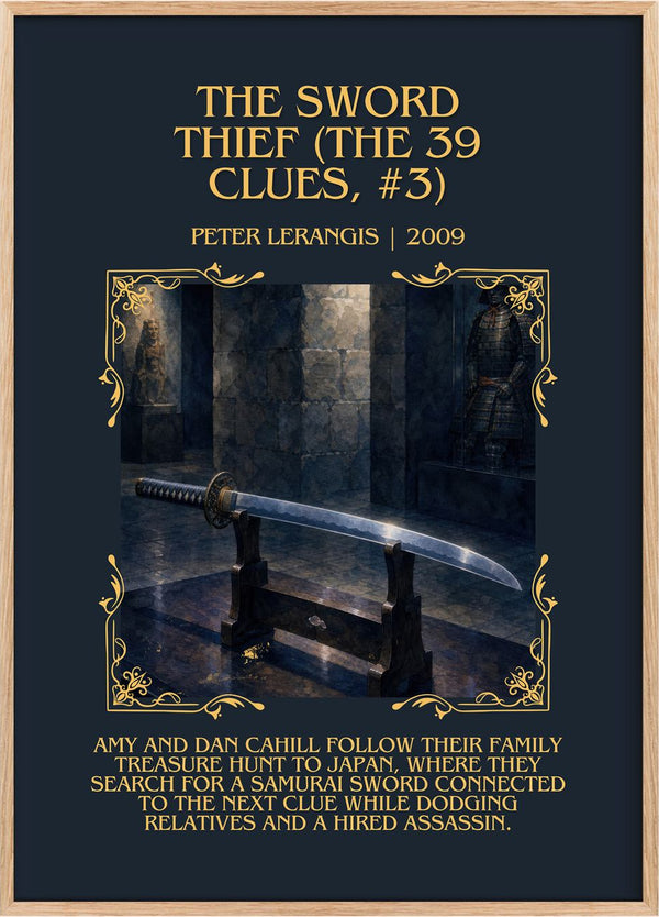 Sword Thief (The 39 Clues, #3) Minimalist Book Poster by P. Lerangis