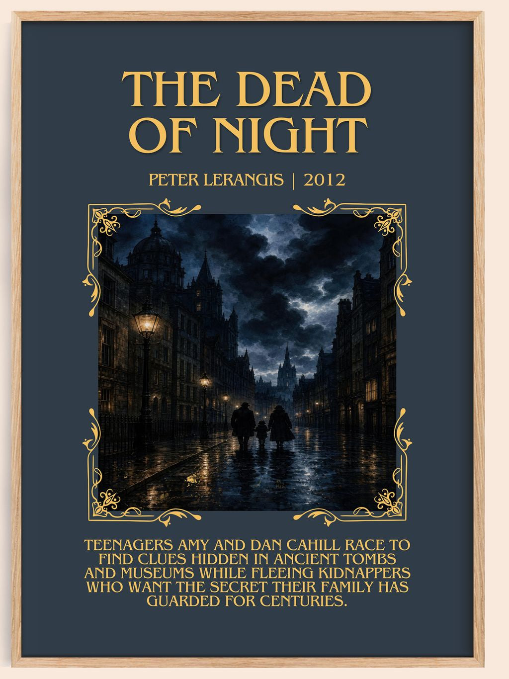 The Dead of Night Minimalist Book Poster by Peter Lerangis – book poster