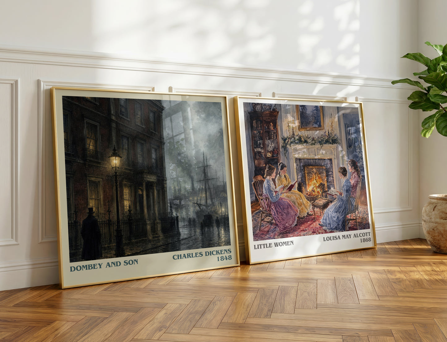 Dombey And Son literary print on bookshelf – Charles Dickens fan gift
