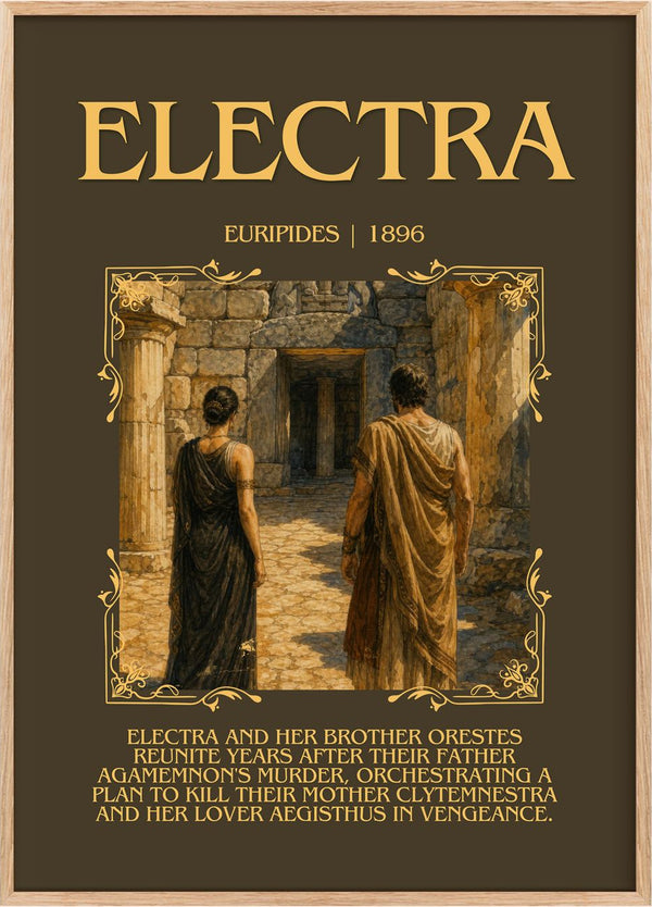 Electra Minimalist Book Poster by Euripides