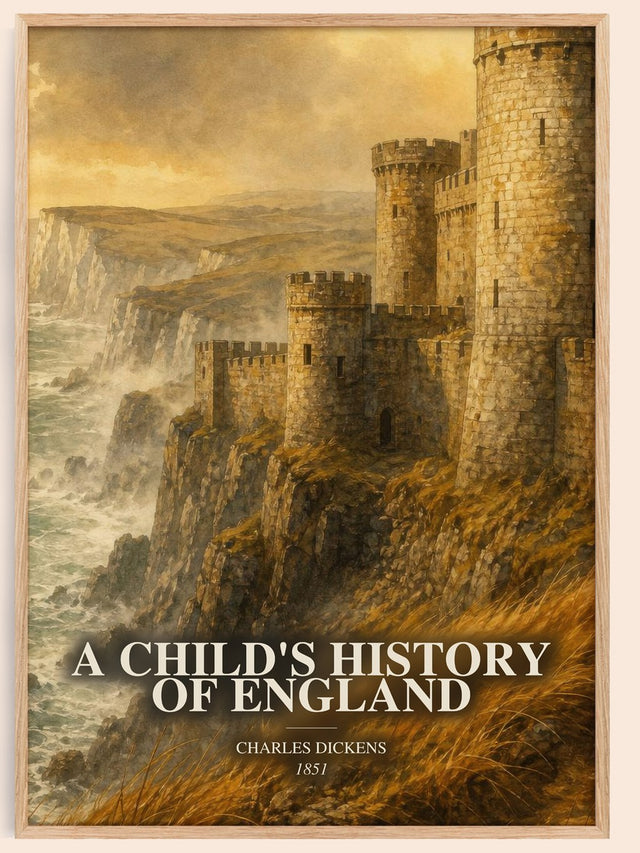Child'S History Of England Book Watercolour Illustration by C. Dickens