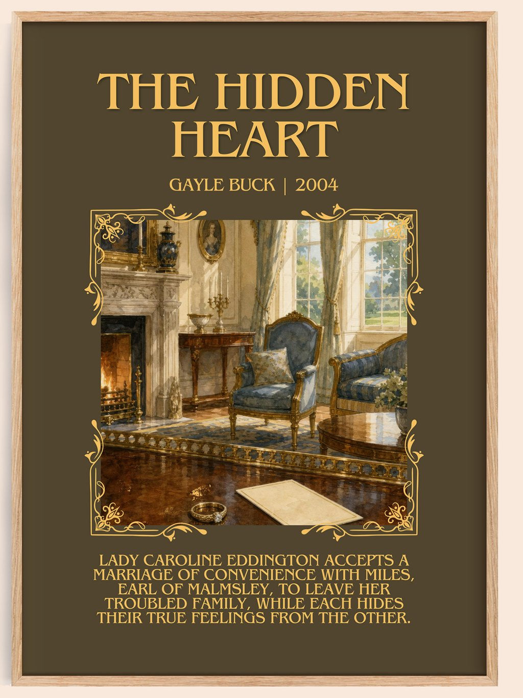 The Hidden Heart Minimalist Book Poster by Gayle Buck – book poster
