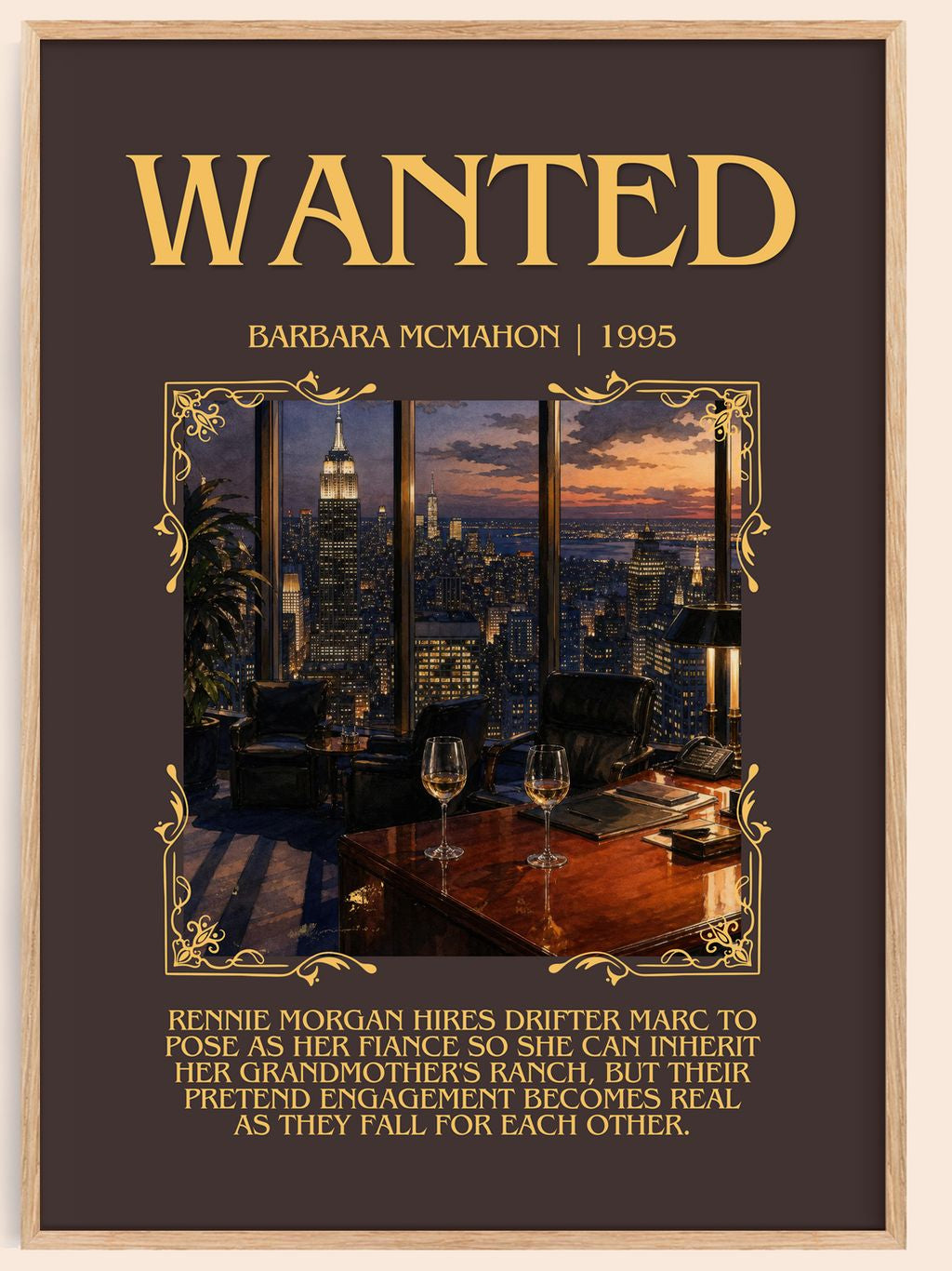 Wanted Minimalist Book Poster by Barbara McMahon – book poster