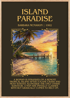 Island Paradise Minimalist Book Poster by Barbara McMahon