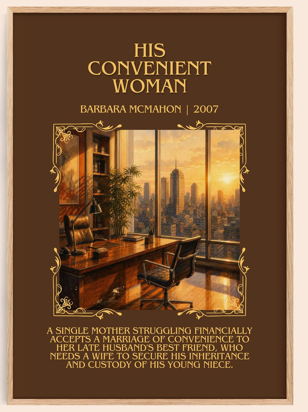 His Convenient Woman Minimalist Book Poster by Barbara McMahon – book poster
