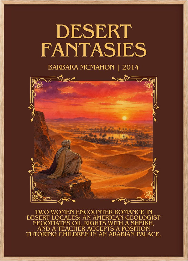 Desert Fantasies Minimalist Book Poster by Barbara McMahon