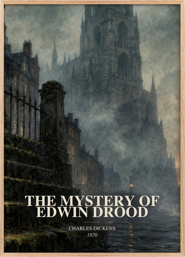 Mystery Of Edwin Drood Book Watercolour Illustration by C. Dickens
