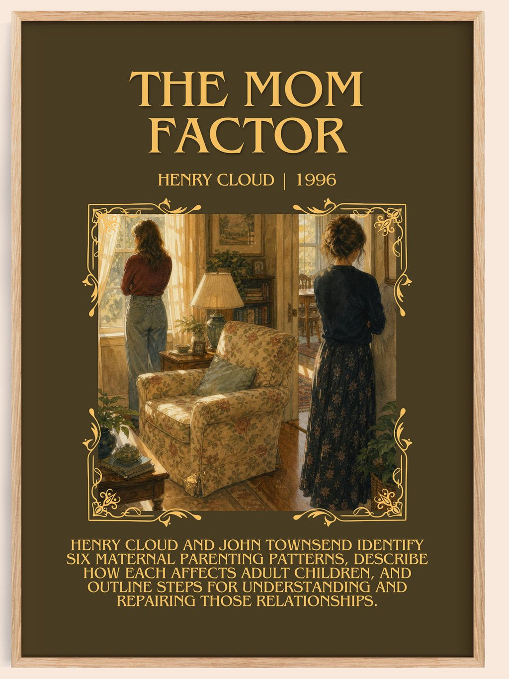 The Mom Factor Minimalist Book Poster by Henry Cloud – book poster
