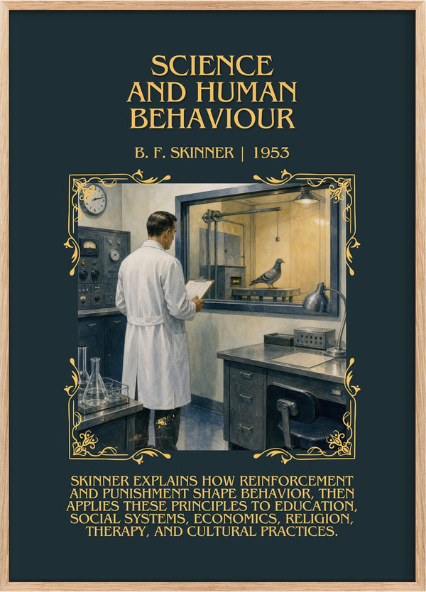 Science and human behaviour Minimalist Book Poster by B. F. Skinner