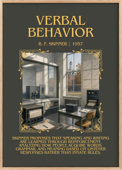 Verbal behavior Minimalist Book Poster by B. F. Skinner