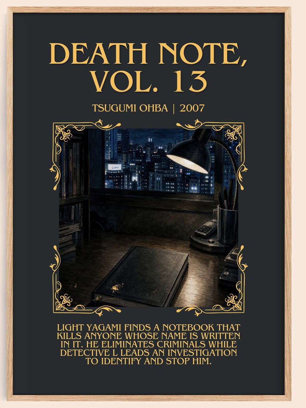 Death Note, Vol. 13 Minimalist Book Poster by Tsugumi Ohba – book poster