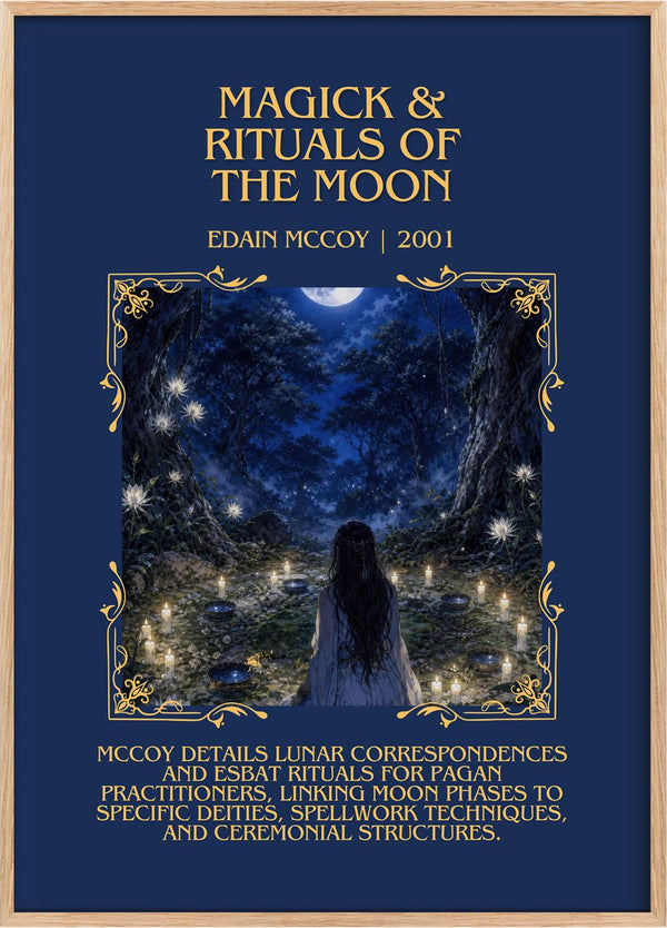 Magick & rituals of the moon Minimalist Book Poster by Edain McCoy