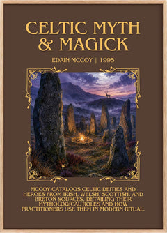 Celtic Myth & Magick Minimalist Book Poster by Edain McCoy