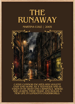 The runaway Minimalist Book Poster by Martina Cole