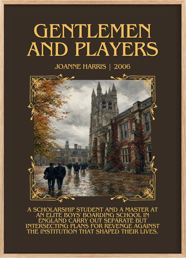 Gentlemen and players Minimalist Book Poster by Joanne Harris