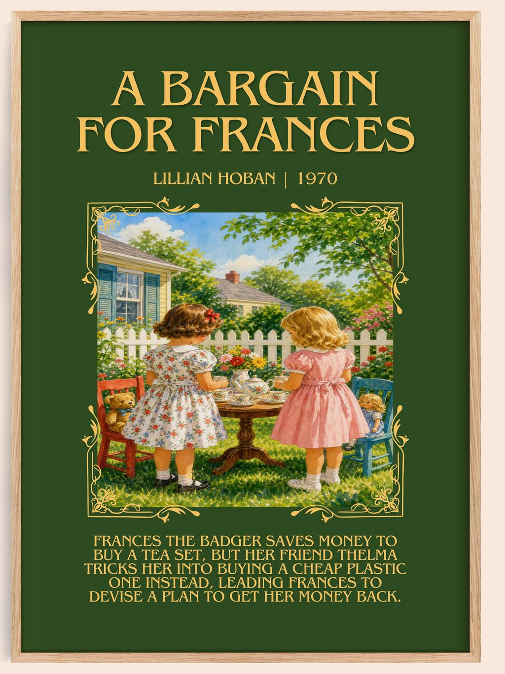 A Bargain for Frances Minimalist Book Poster by Lillian Hoban – book poster