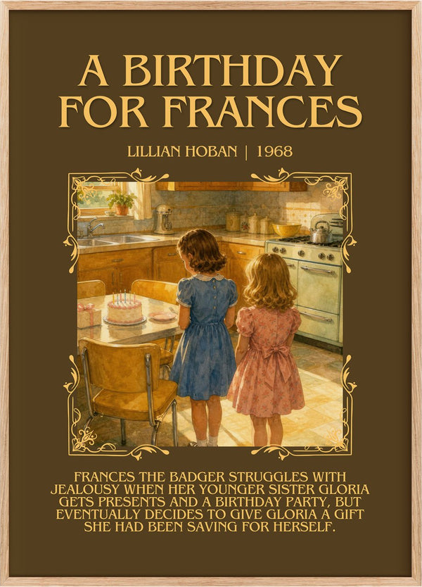 A birthday for Frances Minimalist Book Poster by Lillian Hoban