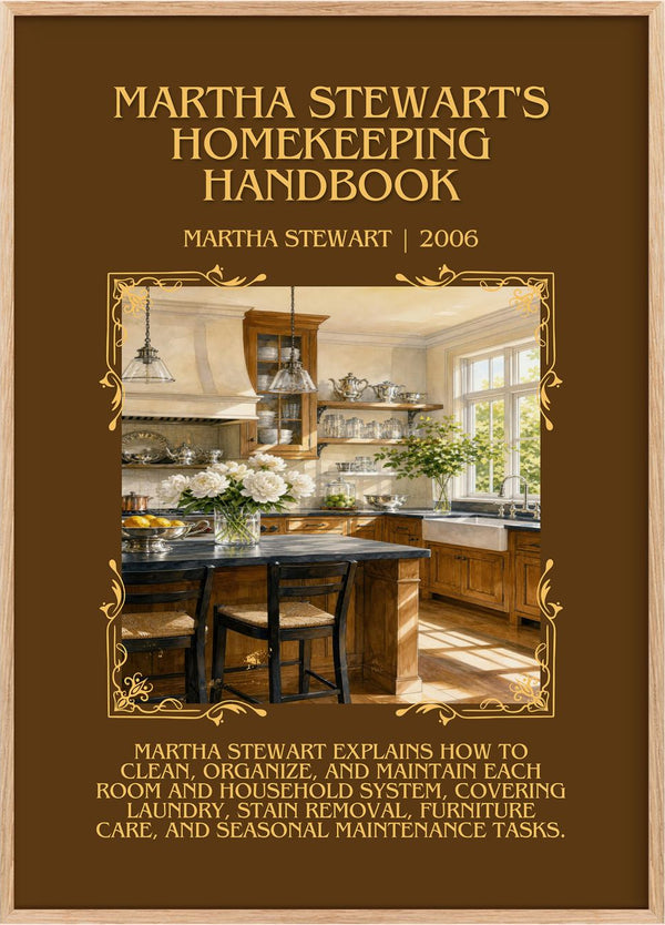 Martha Stewart's Homekeeping Handbook Minimalist Book Poster by Martha Stewart