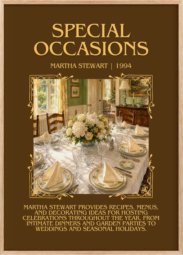 Special occasions Minimalist Book Poster by Martha Stewart