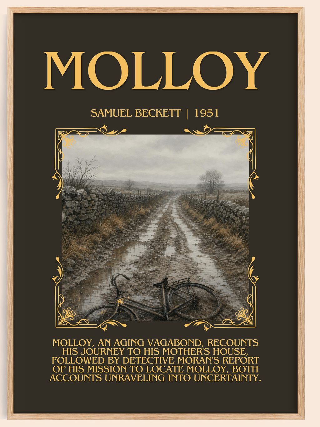 Molloy Minimalist Book Poster by Samuel Beckett – book poster