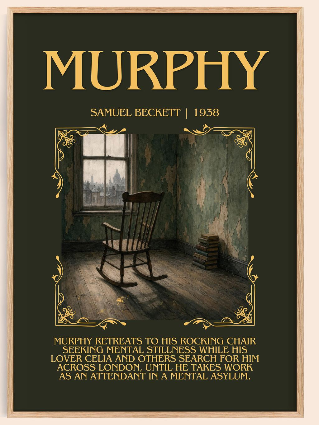 Murphy Minimalist Book Poster by Samuel Beckett – book poster