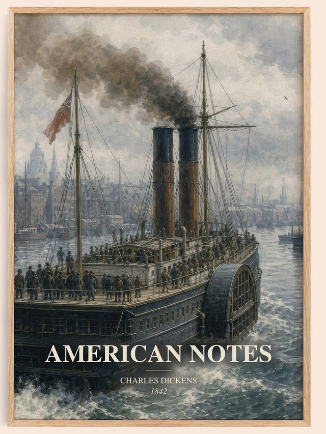 American Notes Book Watercolour Illustration by Charles Dickens