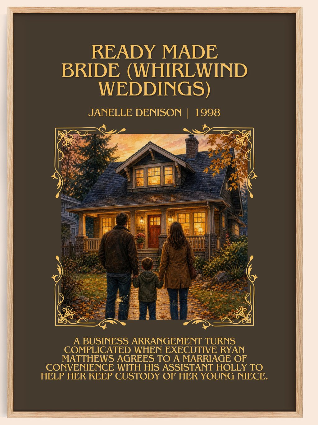 Ready Made Bride (Whirlwind Weddings) Minimalist Book Poster by Janelle Denison – book poster