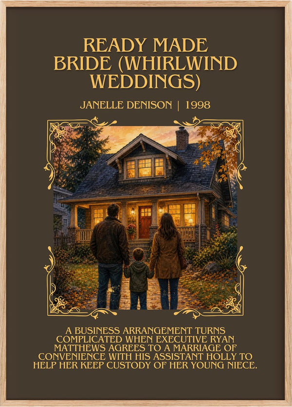 Ready Made Bride (Whirlwind Weddings) Minimalist Book Poster by Janelle Denison