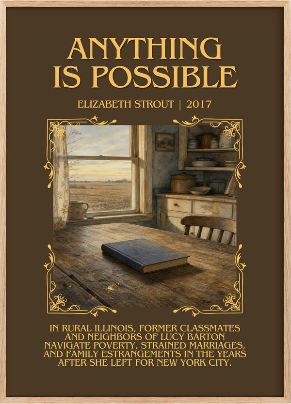 Anything is possible Minimalist Book Poster by Elizabeth Strout