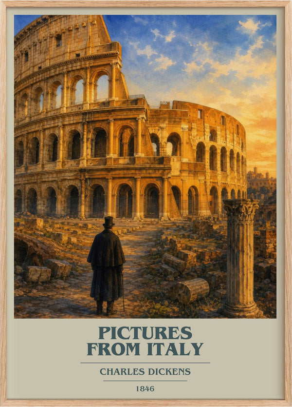 Pictures From Italy Book Cover Poster by Charles Dickens