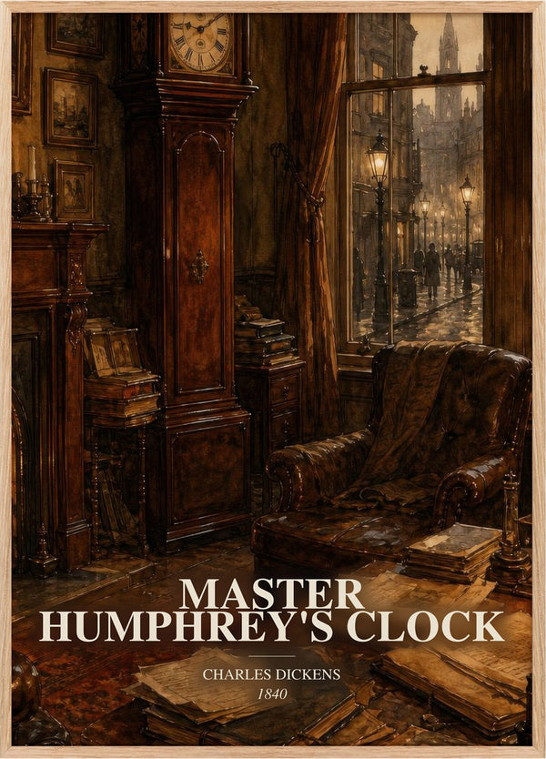 Master Humphrey's Clock Book Watercolour Illustration by C. Dickens