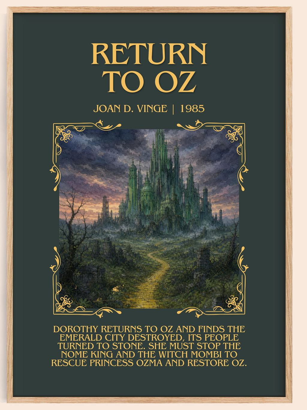Return to Oz Minimalist Book Poster by Joan D. Vinge – book poster