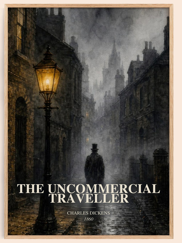 The Uncommercial Traveller watercolour book poster by Charles Dickens – framed literary art print