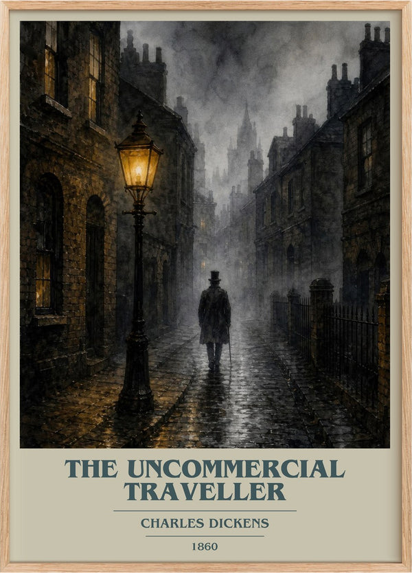 The Uncommercial Traveller Book Cover Poster by Charles Dickens