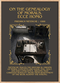 On the genealogy of morals. Ecce Homo Minimalist Book Poster by Friedrich Nietzsche