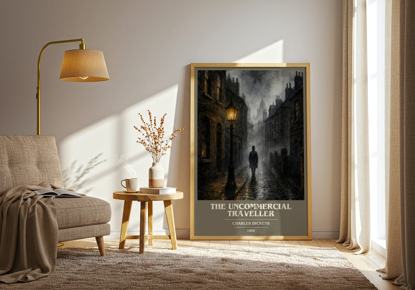 The Uncommercial Traveller book cover print on bookshelf – Charles Dickens fan gift